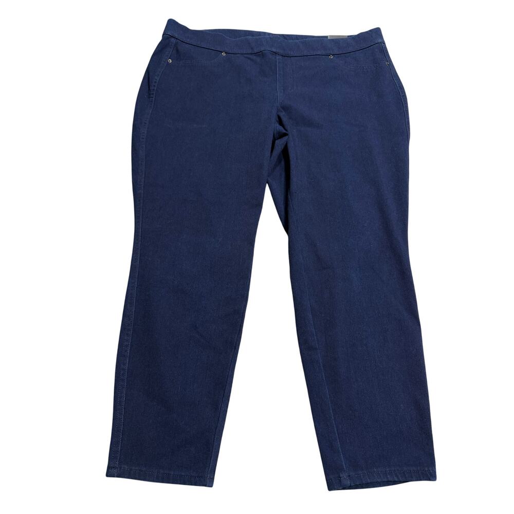 NWT Lane Bryant Venezia High Rise Jegging Pull On Jeans Denim Plus Size 24 Blue